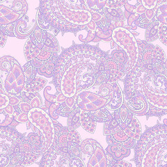 Stylish floral seamless paisley pattern. High-quality vector design