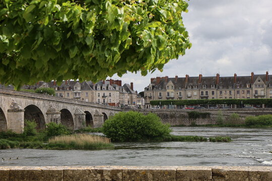Les rives du fleuve Loire, ville de Blois, d&eacute;partement du Loir et Cher, France