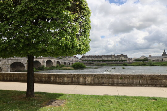 Les rives du fleuve Loire, ville de Blois, d&eacute;partement du Loir et Cher, France