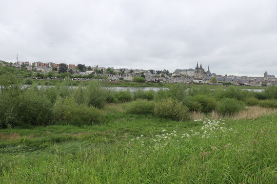 Les rives du fleuve Loire, ville de Blois, d&eacute;partement du Loir et Cher, France