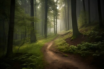 Obraz premium The Enchanted Forest, Generative AI