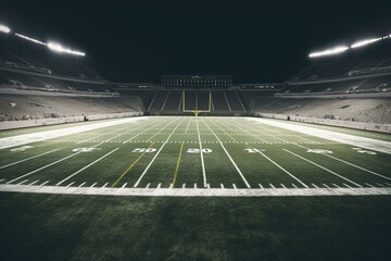 White isolated American football field. Generative AI