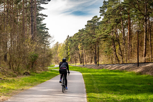 Cycling paths in Rugen Germany - Spring time  - RUGEN ISLAND - Baltic Sea, Germany. It is very popular cycling destination in summer season