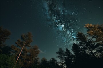Fototapeta na wymiar Nighttime sky scenery. Generative AI