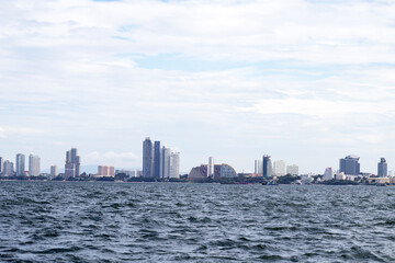 Fototapeta na wymiar City and the sea. Pattaya Thailand