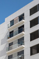 Modern residential apartment. Detail of new luxury home and resiential complex.
