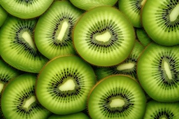 delicious fresh kiwi common background. Generative AI