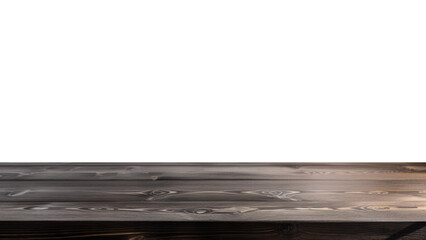 A blank empty wooden table top background transparent