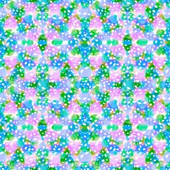 Fototapeta na wymiar Cartoon aliens seamless paint neon spots pattern for wrapping paper and fabrics and linens and summer