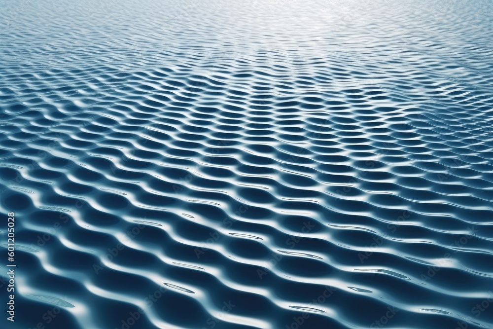 Poster blue wavy lines on a background generative ai