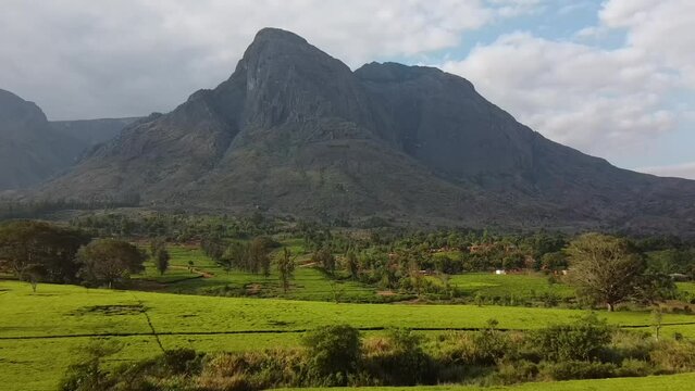 Aerial view of an agricultural area in Malawi