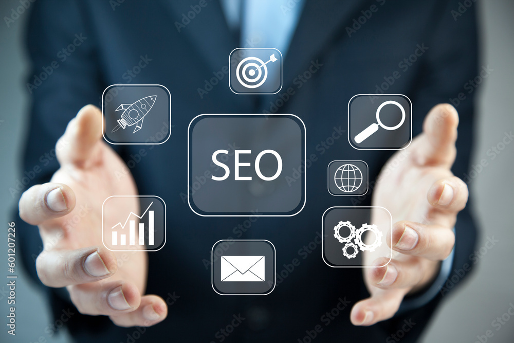 Poster internet marketing and web analytics. seo search engine optimization