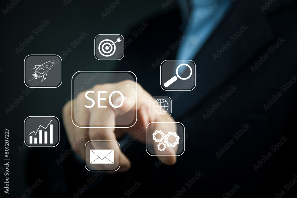 Poster internet marketing and web analytics. seo search engine optimization