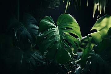 Isolated Monstera forest plant. Generative AI