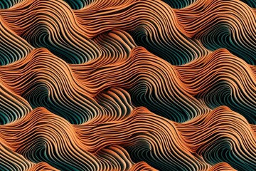 Japanese wavy pattern rough texture embossed, abstract background or wallpaper. AI generated, human enhanced