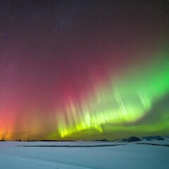 A colorful aurora borealis lighting up a dark sky5, Generative AI