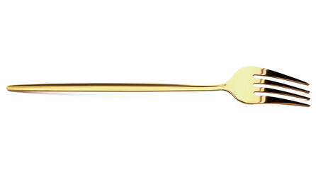Stainless steel fork isolated on white background
