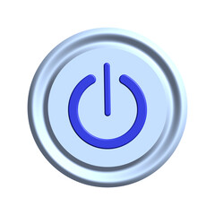 power button web icon on white background.