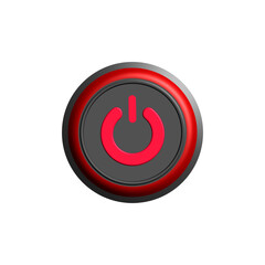 power button web icon on white background.