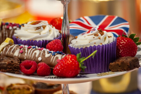 Photo of patriotic British Afternoon Tea
