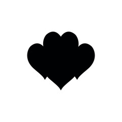 Beautiful heart shape. Black heart shape. New Love shape vector design. heart isolated on white