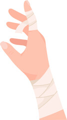 First Aid Bandaged Hand