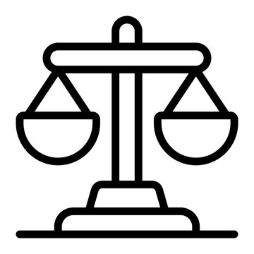 legal law scale simple line icon symbol