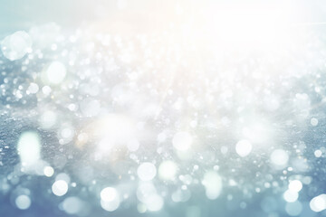 Bokeh lights background with shimmering sparkles. Generative AI