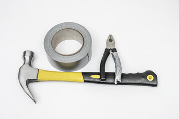 A modern one with used pliers and a gray duct tape