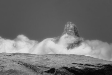 A Rock Ledge for a Product Display, Showing Close Detail the Centre Top Surface of the Stone with a...