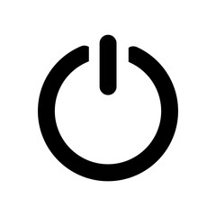 Vector shutdown icon design, power on or off button icon.
