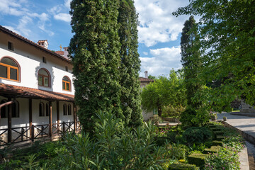 Fototapeta na wymiar Spring view of Vrachesh Monastery, Bulgaria