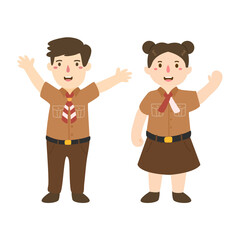 happy indonesia scout day illustration