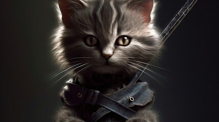 ninja cat. Generative AI