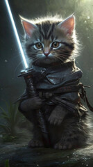 ninja cat. Generative AI