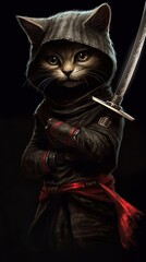 ninja cat. Generative AI