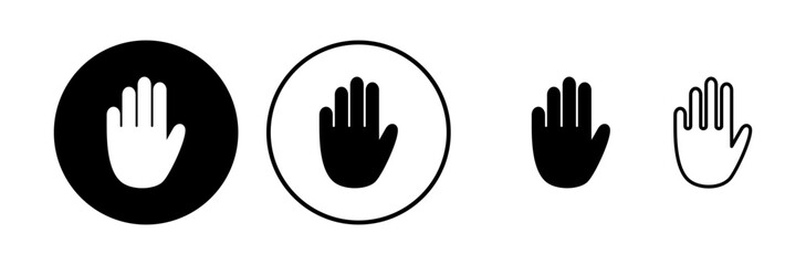 Hand icon vector. hand symbols. palm