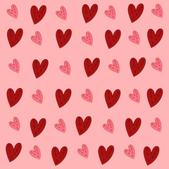 happy valentines day heart label vector in the shape of a crimson heart and light red for background patterned text, cards, wrapping paper, banners. Editable vector illustration.