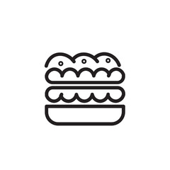 Dog Fast Food Outline Icon
