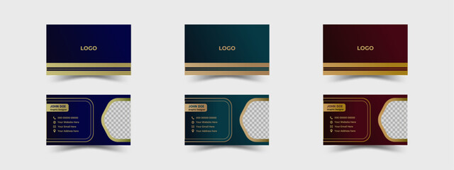 Creative and clean corporate business card template. Vector illustration