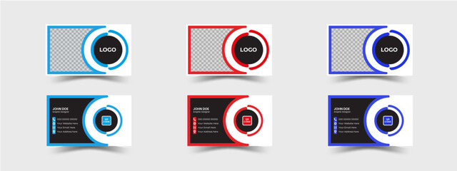 Creative and clean corporate business card template. Vector illustration