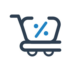 shopping cart icon. shopping discount