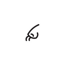 Nose Hair Trim Outline Icon