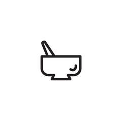 Stylist Hair Bowl Outline Icon