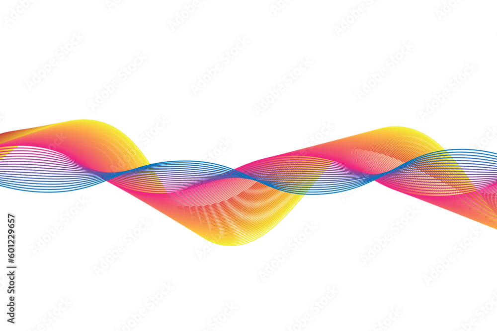 Poster colorful gradient wave line. fluid abstract background. suitable for landing page and computer deskt