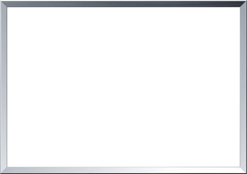 シルバーのメタリックな額縁　フレーム