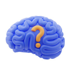 brain questions 3d icon