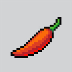 Fototapeta premium pixel art Chilli. Hot Chilli insect pixelated design for logo, web, mobile app, badges and patches. Video game sprite. 8-bit. Isolated vector illustration.