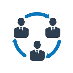 Business connectivity, communication network, Business people, teamwork icon