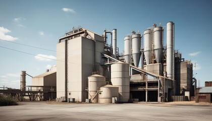 Obraz premium Industrial factory, Generative AI